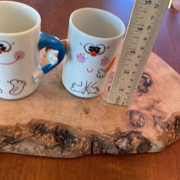 Vintage Whimsical Papel People Linking Arms Mug Set 1976 - Picture 2 of 5